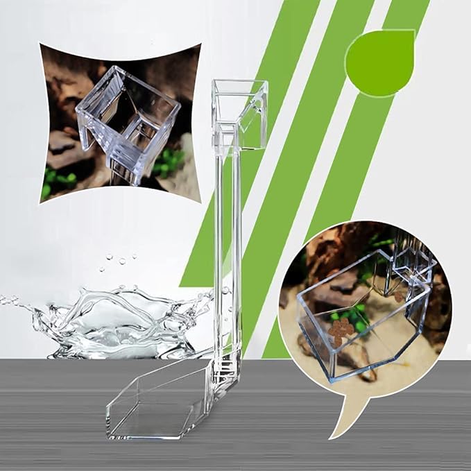 Sky Restaurant Aquarium Fish Feeder - Prevent Food Spilling, Easy to Clean, Betta & Dwarf Frogs Feeding(S)