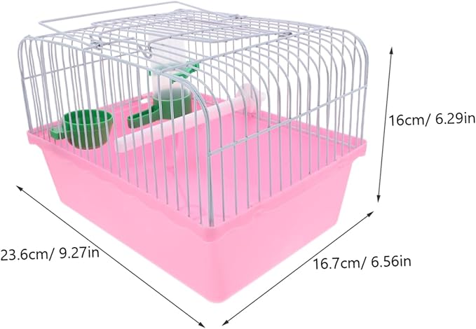 Toddmomy Spacious Portable Bird Carrier Cage Perch Food Box and Waterer Lightweight Travel Cage for Parrots and Pets for Outings and Easy Storage
