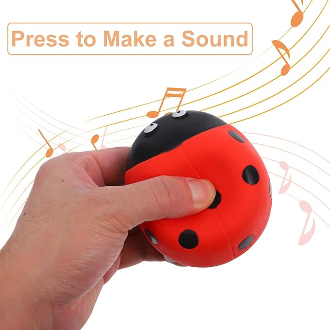 Squeaky Latex Pet Chew Toy Ladybug Spider Design for Puppy Teething Durable Interactive Dog and Cat Toy