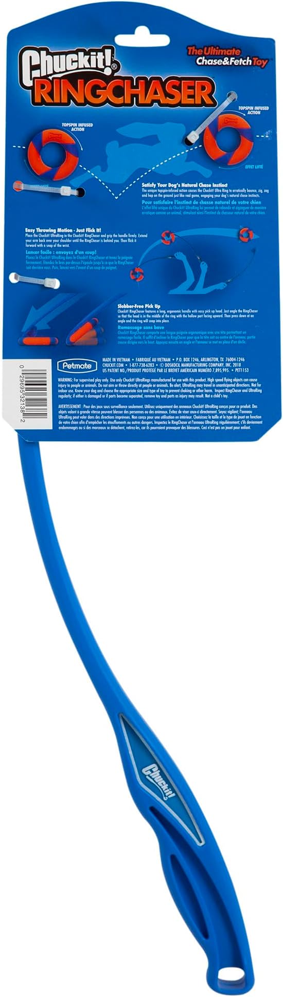 Chuckit! Ring Chaser Dog Ball Launcher Dog Toy Set, 22 Inch Length with 4.5 Inch Dog Ball Ring