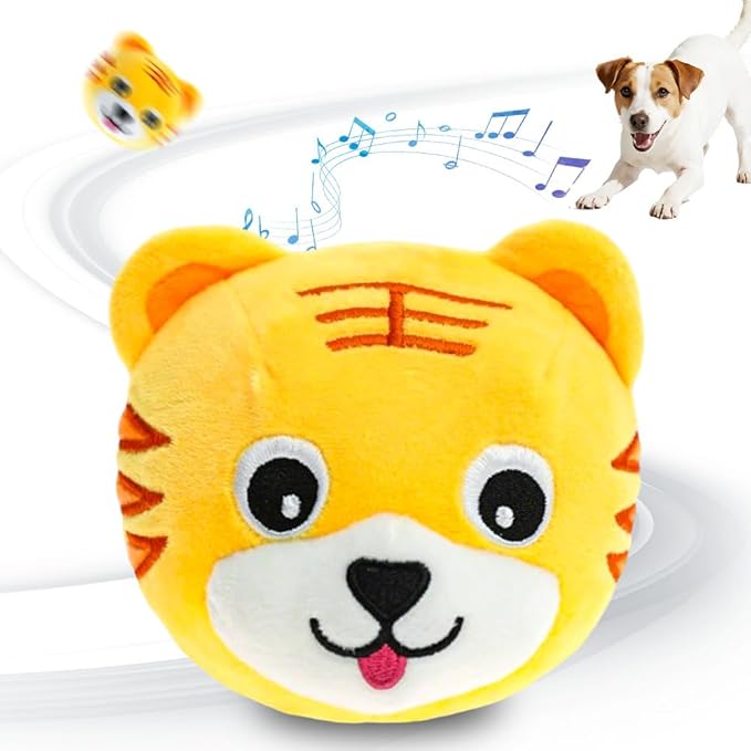 Interactive Dog Toys, 2026 New Active Moving Pet Plush Toy, Rechargeable Squeaky Dog Ball Toy with Talking Sound, Washable Cartoon Pig Plush Toy (#12)