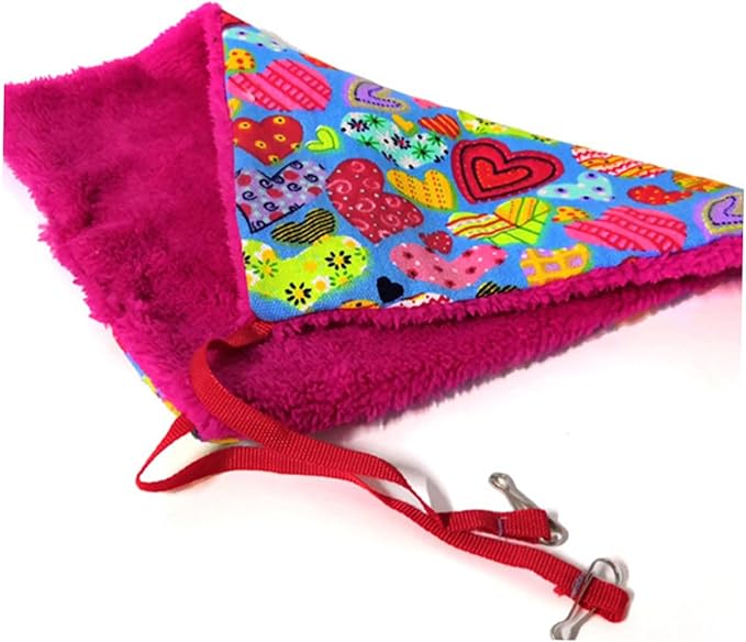 HANABASS Pet Warm Hammock Hanging Bed Small Animal Winter Nest Soft Heart-Shaped Hammock for Hamsters and Birds Cage Accessories