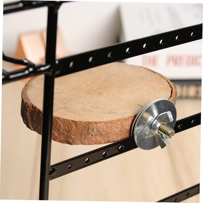 TOYANDONA Bird Leap Bird Swing Toy Wooden Platform Stand Rack for Parrots Cage Accessories for Small Animals