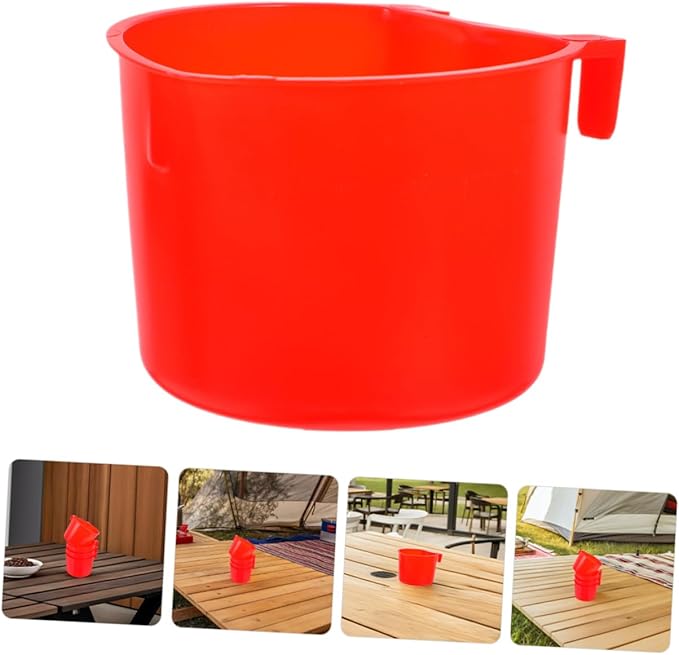 HANABASS 8pcs Thickened Hanging Bird Cage Water Feeder and Pet Food Bowl for Small Animals Easy Mounting Design for Rabbits Birds and Chickens Red