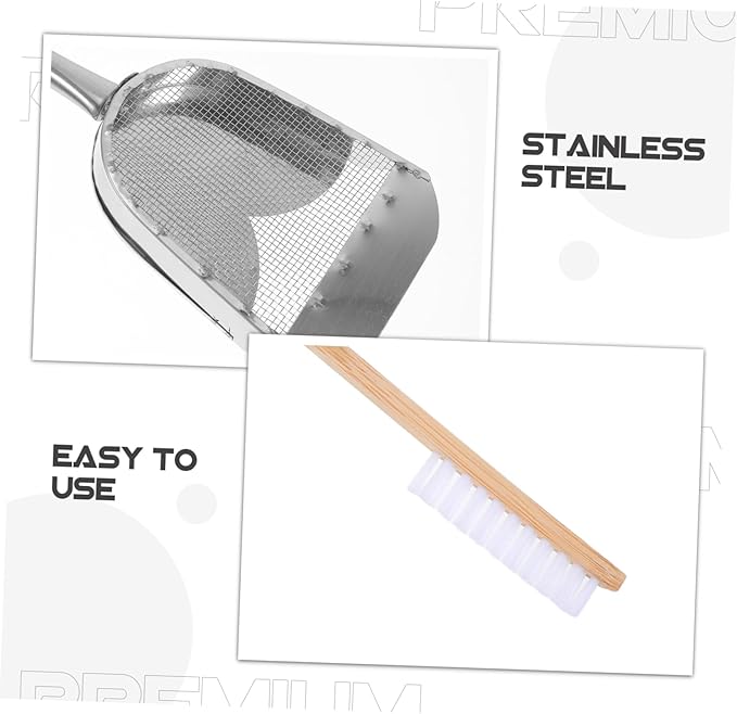YARNOW 2pcs Bird Cage Cleaning Brush Set Droppings Shovel Easy to Use Tools for Bird and Small Animal Cage Maintenance Versatile