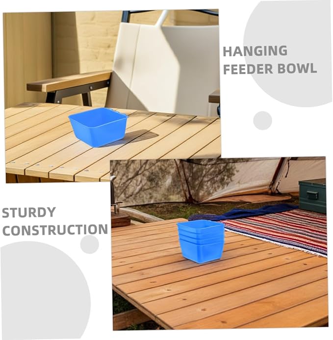 6pcs Bird Cage Cups Rabbit Feeder Bowl Hanging Water Feeder Plastic for Puppies Chickens Rabbits