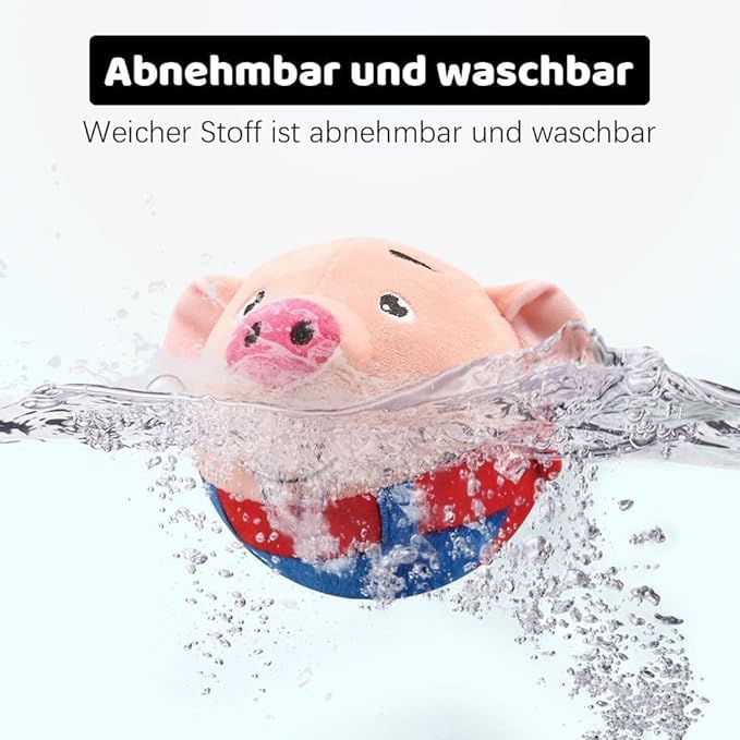 Interactive Dog Toys, Active Moving Pet Plush Toy, 2026 Squeaky Moving Dog Ball, Washable Cartoon Pig Sound Electronic Dog Toy, Shake Bounce Boredom Talking Toys for Dog Cats (Dog)