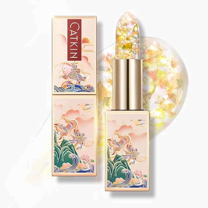 CATKIN Lip Balm Tinted Color Changing Lipstick Ultra Hydrating Lip Deep Moistrurize Lip Care with Vitamin E Nourishing For Cracked & Dry Lips 0.12 oz C22