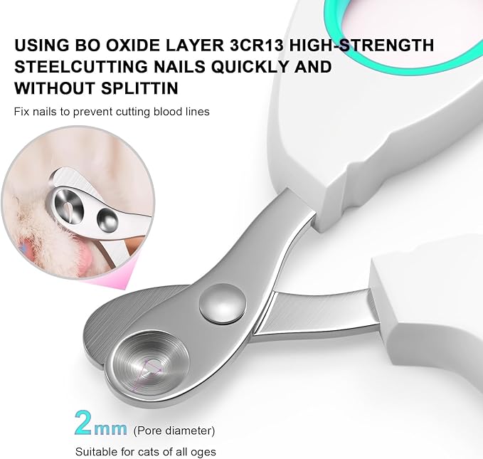 Aogeili Cat Specific Nail Clipper, Avoiding Excessive Cutting, Suitable for Beginners. It Can Also be Used for Small Animals Such as Birds, Hamsters, Rabbits, Hedgehogs, Ferrets, Guinea Pigs, Etc.