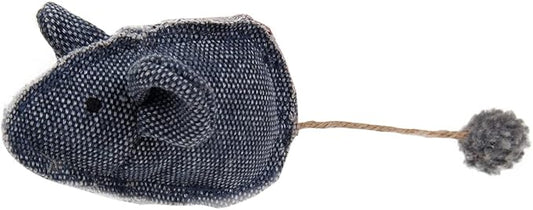 Pet Life ® 'Pompom Tailed' Extra-Durable Mouse Plush Catnip Cat Toy