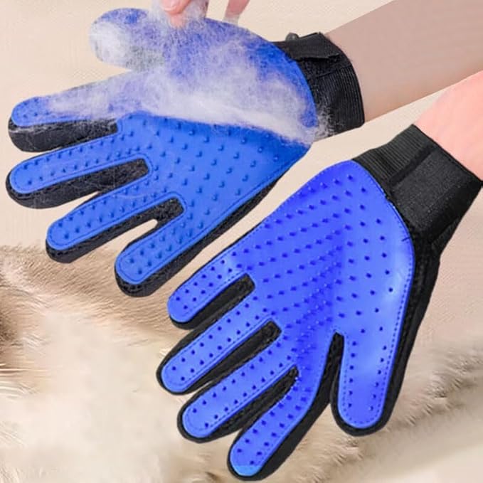 Pet Grooming Glove for Left Hand - Enhanced Deshedding Brush and Massage Mitt for Dogs, Cats and Horses - Gentle Hair Remover for Long and Short Fur - Perfect for Bathing and Shedding