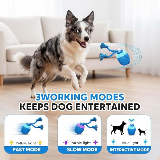 Interactive Dog Toys, New Motion Activated Cat Balls with 360° Smart Automatic Rolling Moving, Fun Boredom Relief for Cats and Dogs Indoor Play (Green)