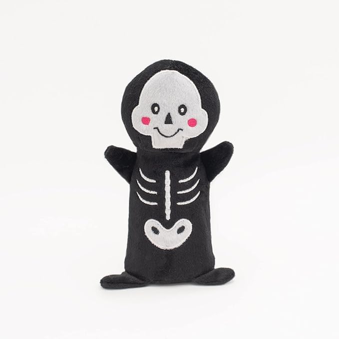 ZippyPaws - Halloween Colossal Buddie - Soft Squeaker Plush Dog Toy with Unique Sound - Skeleton