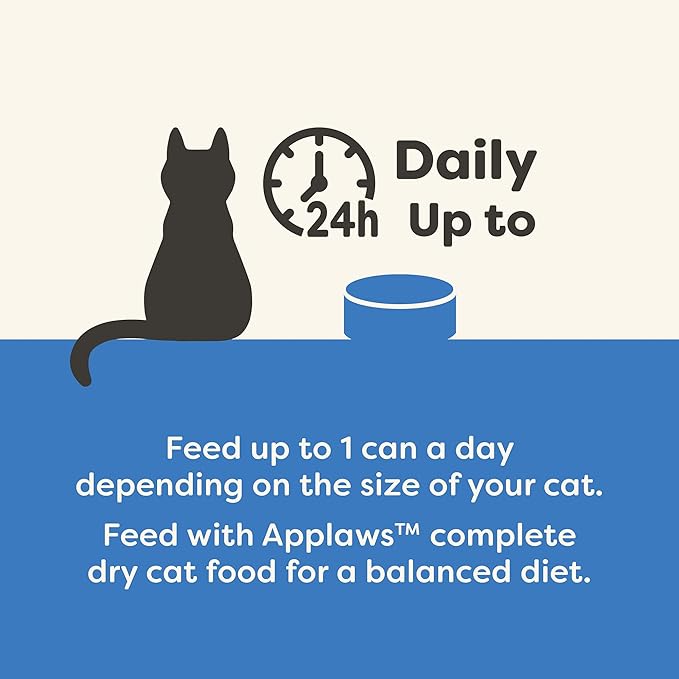 Applaws Natural Wet Cat Food in Broth, Limited and Natural Ingredients, High Protein with No Artificial Additives, Tuna Fillet & Shrimp in Broth (6 x 5.5oz Cans)
