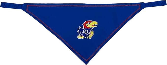 Pets First NCAA Kansas Jayhawks TIE Bandana, Size Large/X-Large. Dog Bandana Scarf Bib for Pet Cat Dog. The Ultimate Game-Day, Party Bandana (Pack of 2)