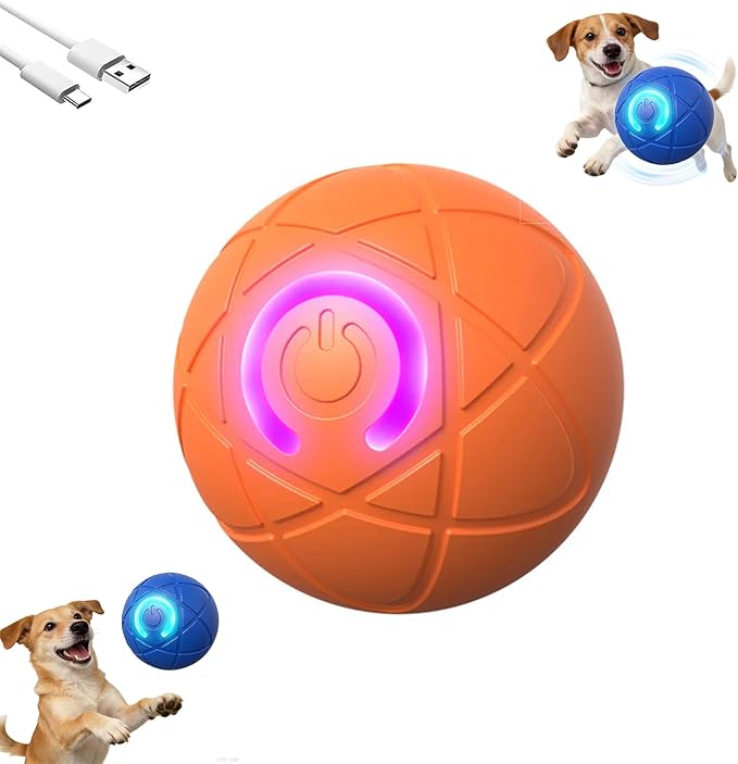 Viral Shaky Ball for Dogs, Smart Interactive Dog Toy Ball, Smart Jumping Automatic Moving Bouncing and Rotating Balls, Electric Vibrating & Rolling for Large/Small Dogs and Cats