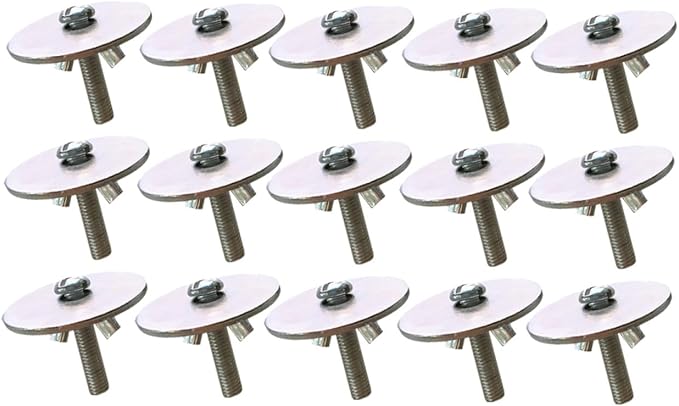 GANAZONO 15sets Screws and Gaskets for Pet Cage Accessories Fixing Tools for Bird Cages Hamster Platforms and Animal Enclosures Easy to Install Silver Hardware