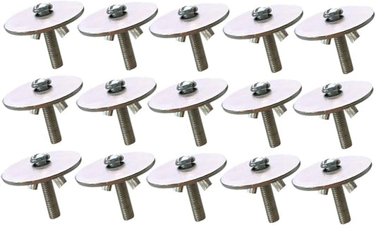 GANAZONO 15sets Screws and Gaskets for Pet Cage Accessories Fixing Tools for Bird Cages Hamster Platforms and Animal Enclosures Easy to Install Silver Hardware