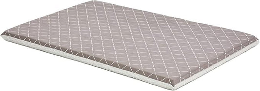 MidWest Homes for Pets Quiet Time Couture Paxton Pet Bed in Mushroom/Fleece with Pillow Cover, Mushroom, 48" (40748-MRD)