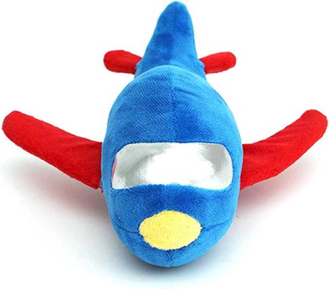 Chew Toys, Plane Plush Dog Squeaky Chew Toys for Cleaning Teeth, Bite Resistance Pet Chew Toys for Dogs Puppies Cats