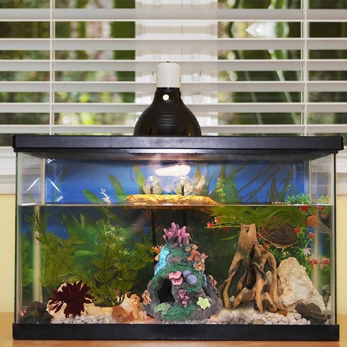 Angoily Simulation Tree Trunk Aquarium Decor 9.05X7.08X6.69In Resin Fish Tank Stump Ornament with Hideout for Aquatic Pets Underwater Decoration