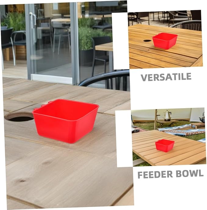 Totority 6pcs Hanging Rabbit Feeder and Bird Cage Water Bowl Set 12.5 * 9.5 * 6CM Sturdy PET Feeding Cups for Small Animals Easy to Install Suitable for Chickens and Rabbits