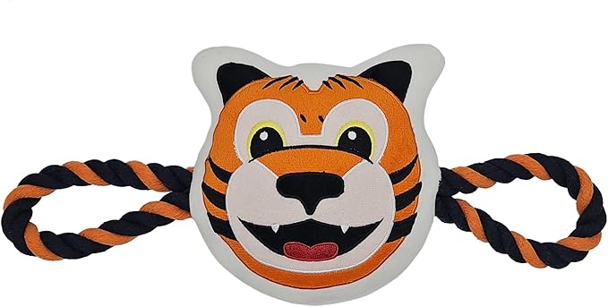 Pets First NFL Mascot Toy for Dogs & Cats. Cute & Entertaining Face with Heavy-Duty Ropes & Chewy 7" Toy with Inner Squeaker