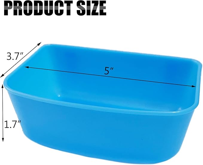 6 Pack Hanging Feeder,Food and Water Container, Bath Water Bowl Universal for Birds Hamsters Mice Rats Rabbit Guinea Pig Small Pets (Pink, Blue)