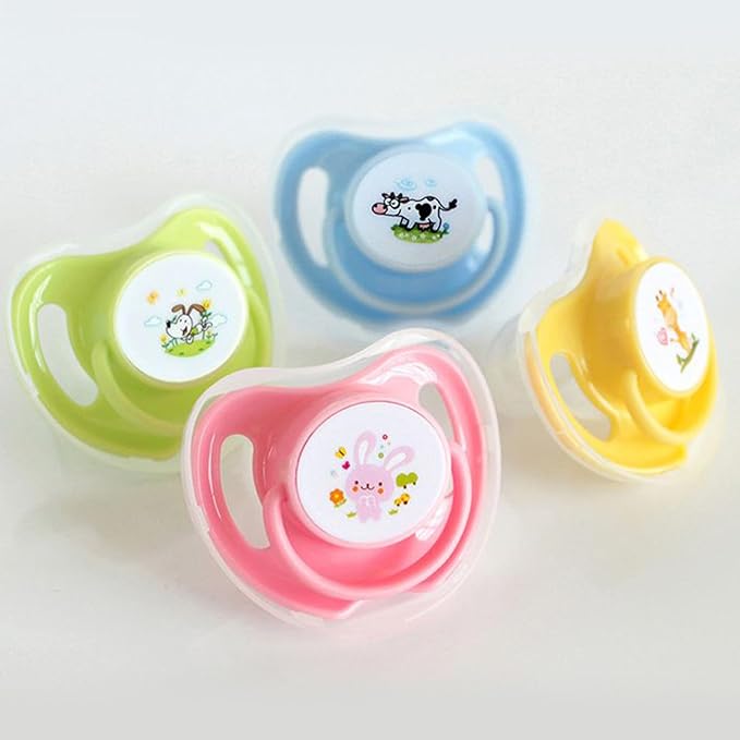4Pcs Pet Pacifiers for Dogs Cats, Silicone Calming Pacifier, Cute Puppy Kitten Suckling Soother, Soothing Companions Chew Toys, Animals Teething Supplies for Bedtime Naptime Travel Chewing