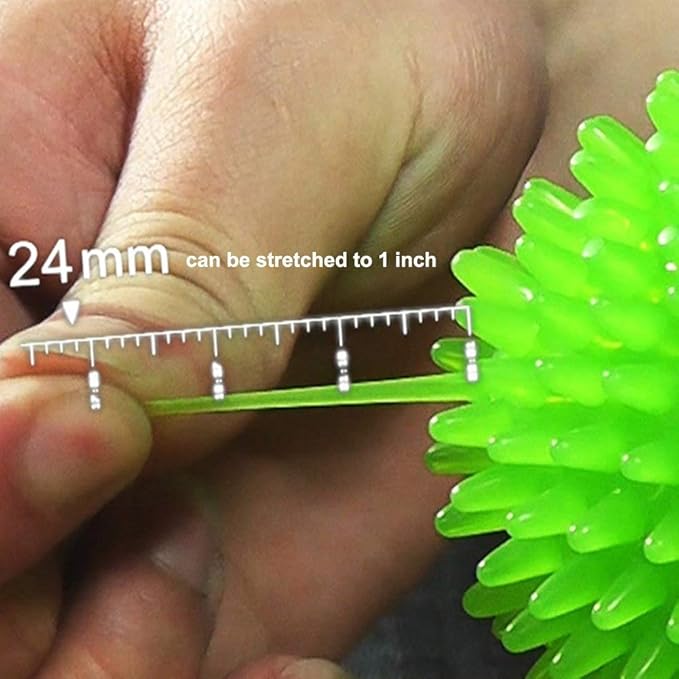 3 Pcs Pet Squeaky Chewing Balls Puppy Chew Toys Soft Stab Balls Cleaning Teeth Toys Play Balls with High Bounce for Large Medium Small Pet Dog Cat