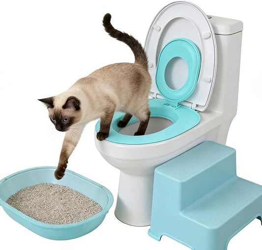 Toilet Training Kit, Litter Box Trainer, Removable Training with Nonslip Base & Tool, Reusables Ortable Trainer for Home Pet Shop Pet Care