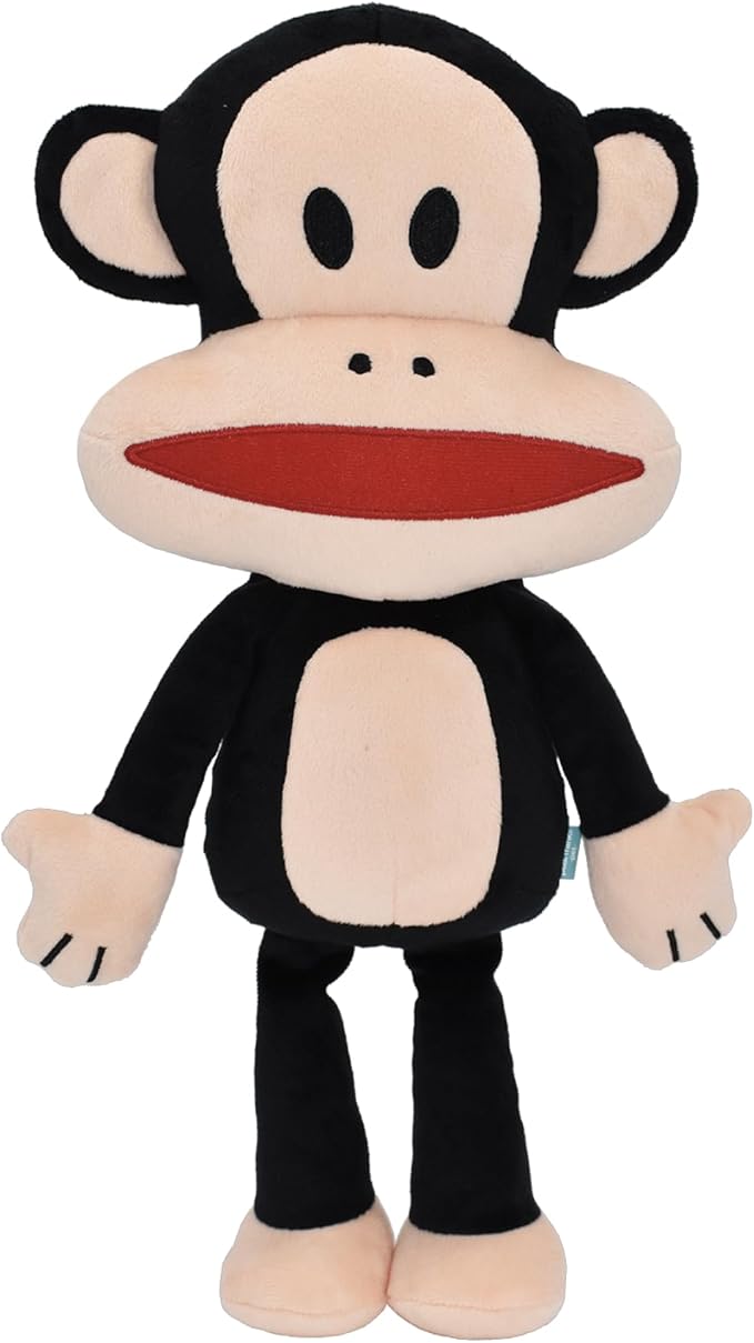 Multipet Paul Frank's Julius The Monkey Dog Plush Toy - Squeaky Toy for All Dogs - Extra Soft Plush - Stuffed Animal for Cuddling & Playing (10")