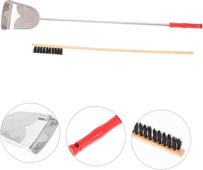 SUPVOX 2pcs Bird Cage Cleaning Brush Droppings Shovel Set Pet Bird Cage Cleaner Cleaning Tool