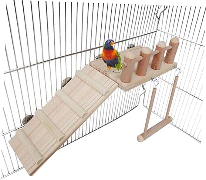 HANABASS Hamster Swing Ladder Set Interactive Toys for Small Pets Bird Cage Accessory Durable and Fun for Hamster Parrot