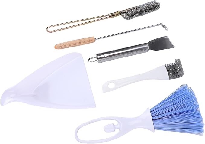 Zerodis 6pcs Set Bird Cage Cleaner Kit Birdcage Accessories Brush Tool Stainless Steel Poop Remover Bird Cage Accessories Suitable for Cages Cages Hamster