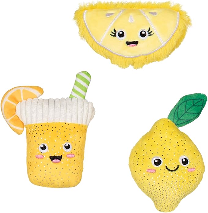 Fringe Studio Plush Dog Toy, 3 Pieces Set, Sour You Doing?, Pet Shop Collection (662169)