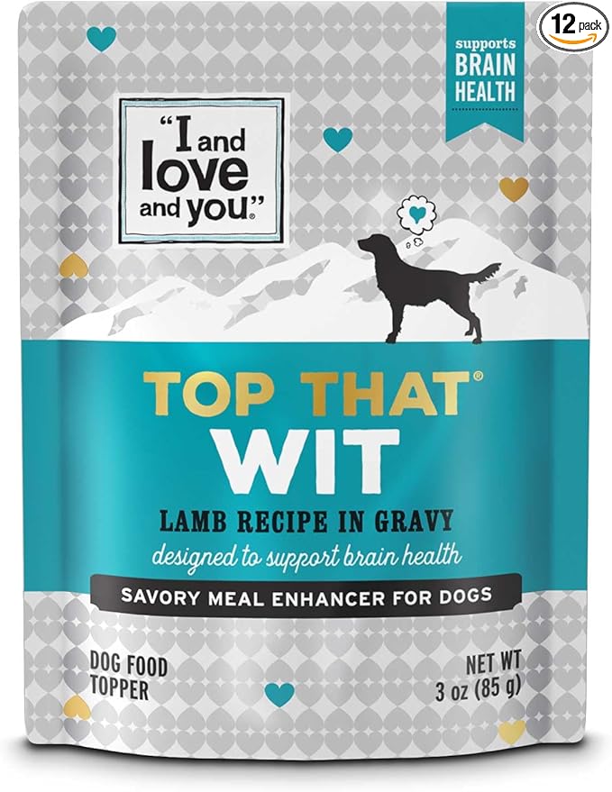 I AND LOVE AND YOU Wet Dog Food Toppers - Top that Wit Lamb Recipe in Gravy, Filler Free, Meal Enhancer Topper, 3oz 12pk