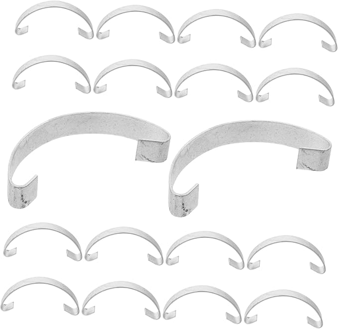 WOONEKY 20pcs Chickens Coop Accessory Kit Steel Hooks for Gate Kit Cage Door Locks Spring Latches for Decorative Bird Cages