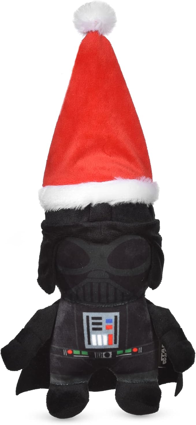 STAR WARS for Pets Dog Toy Darth Vader Toy for Holidays | Santa Darth Vader Dog Squeaky Toy Dog Chew Toy | Holiday Dog Toy Plush Toys | 9 Inch Small Dog Toy (FF19885-22)