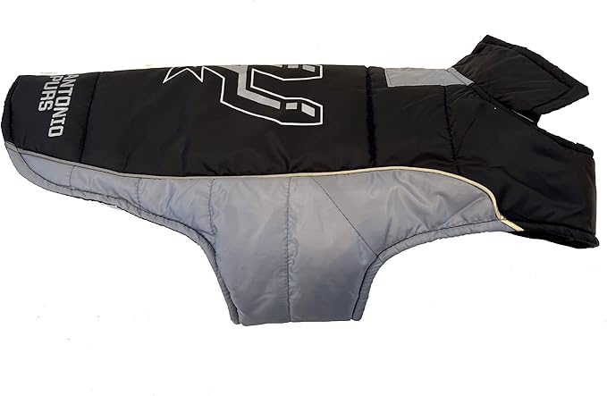 NBA San Antonio Spurs Puffer Vest for Dogs & Cats, Size Large. Warm, Cozy, and Waterproof Dog Coat, for Small and Large Dogs/Cats. Best NBA Licensed PET Warming Sports Jacket