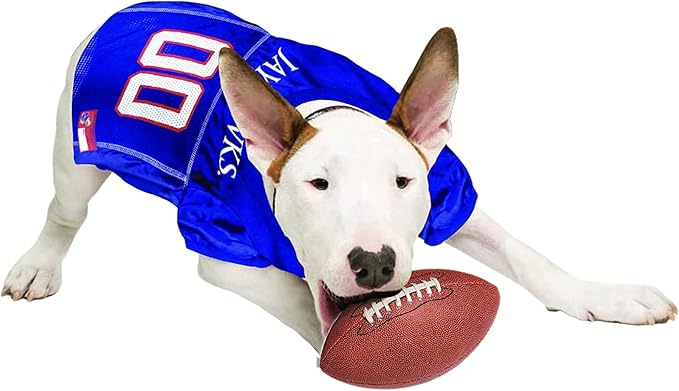 Pets First NCAA College Kansas Jayhawks Mesh Jersey for DOGS & CATS, X-Large. Licensed Dog Jersey with your Favorite Football/Basketball College Team