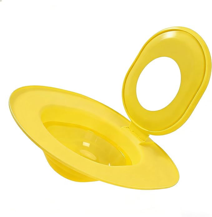 Cat Toilet Seat Training Kit,Reusable Plastic Trainer for Pet Cleaning,Removable Pet Toilet Training System,Portable Trainer for Home Pet Shop Pet Care,Easy Installation,Stable and Durable (Yellow)