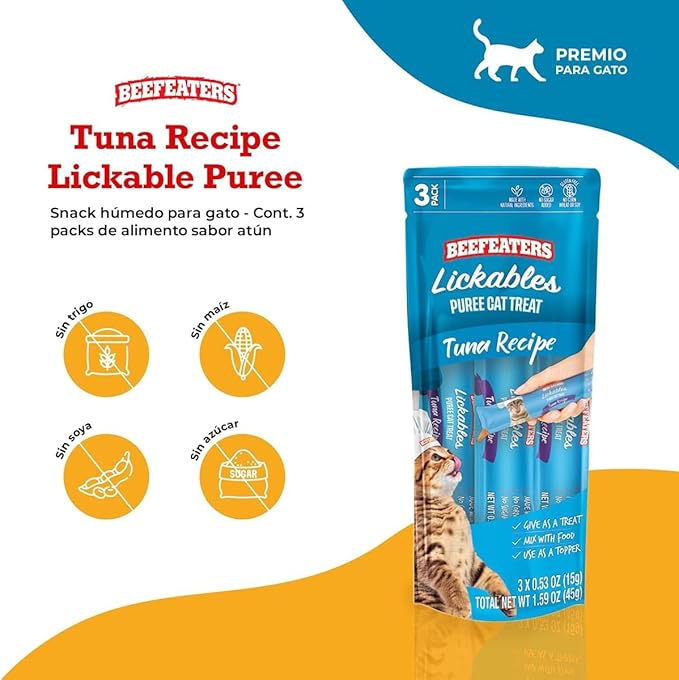 Beefeaters Lickables Tuna Puree Cat Treats 1.59 oz