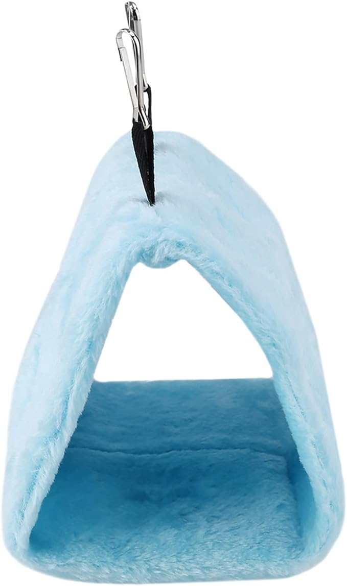 CHICIRIS Bird Hanging Tent Soft Plush Cozy Hammock for Winter Warm Bed Pet Toy for Small Medium Birds (S)