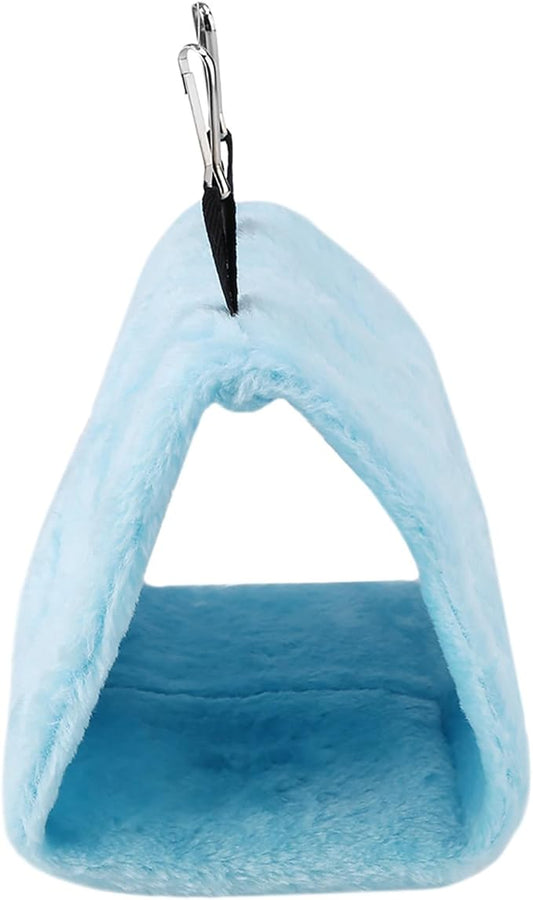 CHICIRIS Bird Hanging Tent Soft Plush Cozy Hammock for Winter Warm Bed Pet Toy for Small Medium Birds (S)
