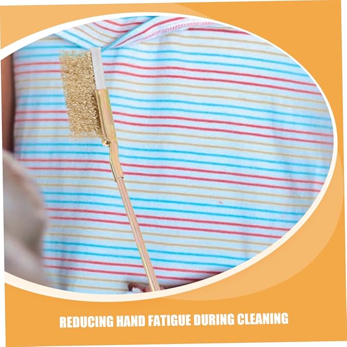 POPETPOP 1set Bird Cage Cleaning Brush with Handle Steel and Copper Wire Bristles for Deep Cleaning Nests Platforms and Accessories