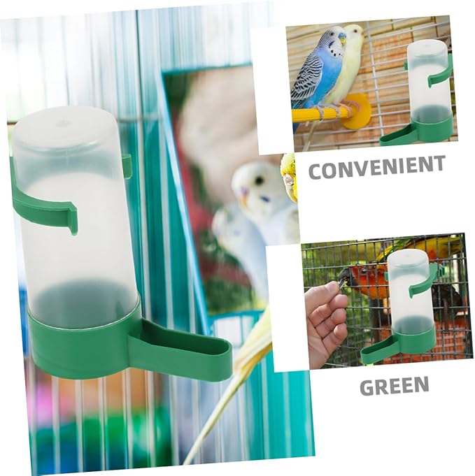 Healifty 20pcs Automatic Bird Water Dispensers for Small Birds Parrots Antispill Design Easy to Clean Water Bowls Pet Drinkers