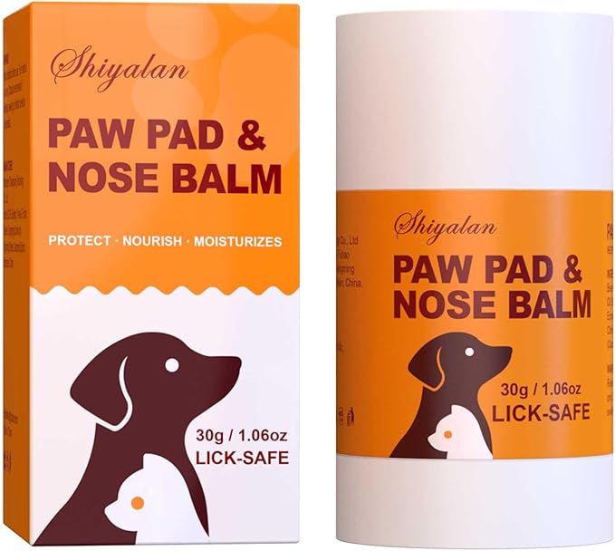 Lick-Safe Dog&Cat Paw & Nose Balm Stick - Soothing Moisturizer for Dry, Cracked Paws & Snout, Natural Pet Healing Balm with Shea Butter, Portable Stick for Dogs & Cats, 1.06 oz (1)