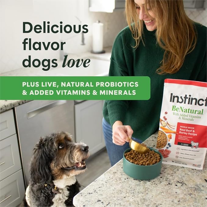 Instinct BeNatural, Natural Dry Dog Food, Raw Coated Kibble, Whole Grain - Real Chicken & Brown Rice, 4.5 lb. Bag