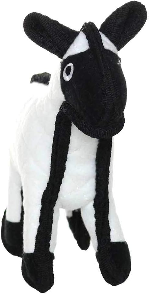 TUFFY - World's Tuffest Soft Dog Toy -Barnyard- Multiple Layers. Made Durable, Strong & Tough. Interactive Play (Tug, Toss & Fetch). Machine Washable & Floats. (Sheep, Jr 2 Pack)
